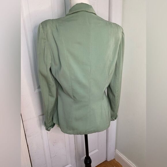 1940 The Denver Wool Gabardine Vanilla Mint Green Tailored Jacket - Picture 7 of 10